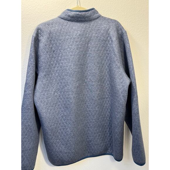 Wilkens Bros Blue Quarter Zip 1/4 Quilted Pullover Sweater Sweatshirt XL - Picture 3 of 7